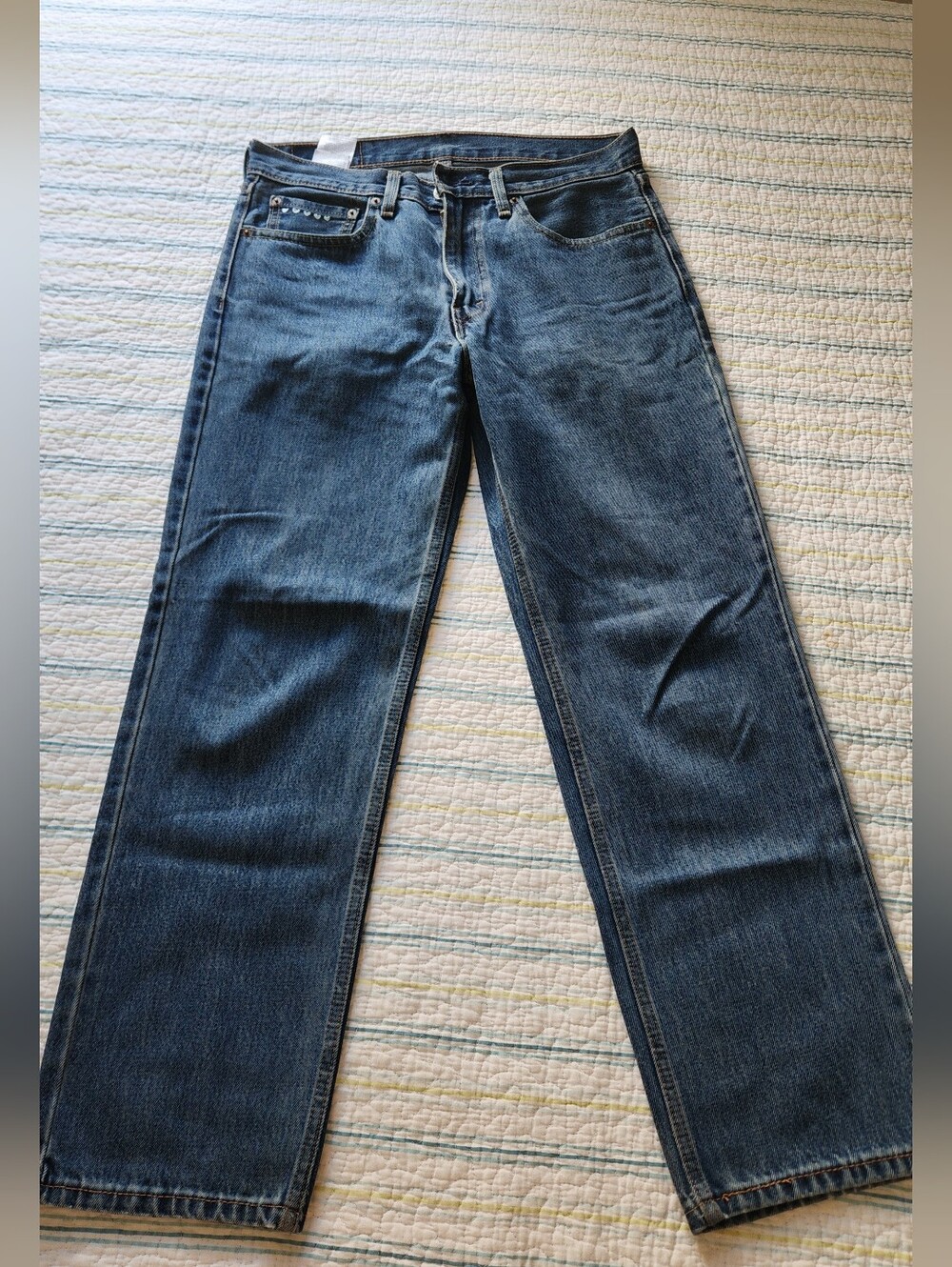 Levi's Men's Straight Jeans in Dark Blue Wash
